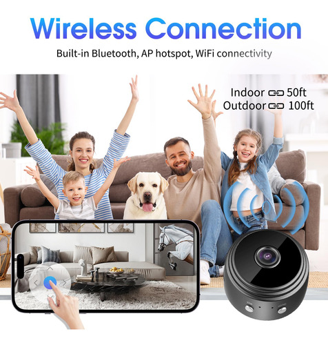Cámara Espía Oculta 1080p Wifi Para Interiores Detección Mov
