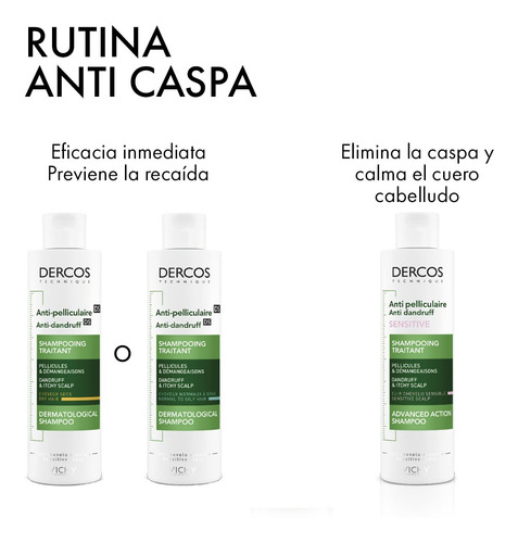 Vichy Shampoo Dercos Anticaspa 200 Ml Cabello Normal A Gras