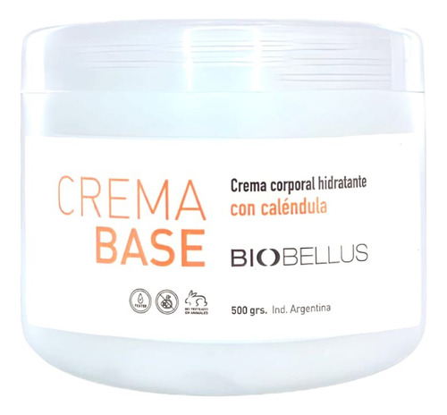 Crema Base Para Masajes Sin Fragancia - Biobellus 500grs