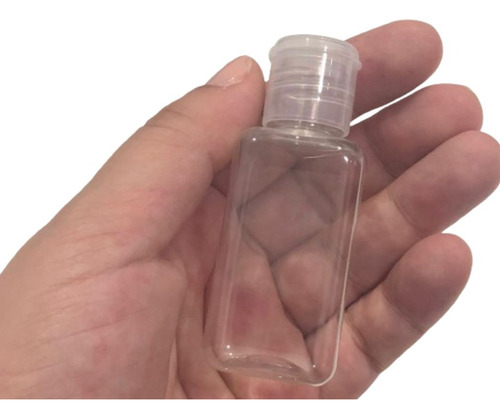 100 Frasquinhos Para Álcool Gel 40 Ml Com Tampa Flip Top