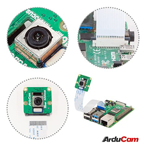 Módulo De Cámara Arducam Raspberry Pi De 16 Mp Con Enfoque A