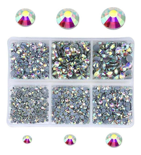 T Adorno De Espalda Plana Con Diamantes Ab Y Tamaño Múltiple