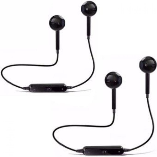 Auriculares deportivos inalámbricos estéreo Bluetooth S6, color negro