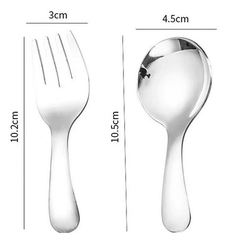 Juego De Cubertería Mini Portátil Con Tenedor Y Cuchara De A