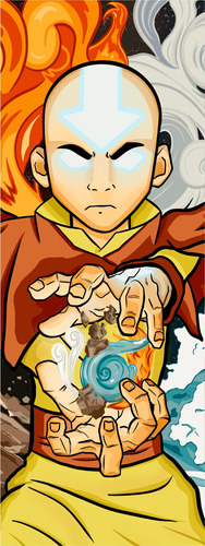 Poster Aang Avatar, Banner Lona, Zuko, Sokka, Katara Y Toph