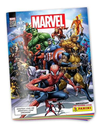 Livro Ilustrado Oficial Marvel 80 Anos - Capa Cartão