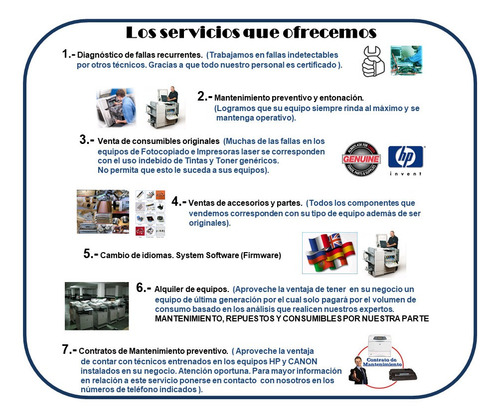 Imagen 7 de 12 de Servicio Técnico Y Reparación Impresoras Laser Hp Y Canon