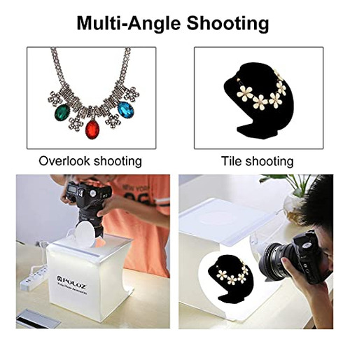 Estudio Fotográfico Puluz Mini, Portátil Con 2 Paneles Led