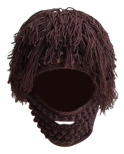 A Gorro Tejido Con Barba Para Niños, Máscara De Esquí