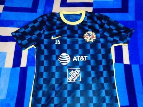 Club America Camiseta De Practica Usada Por Jugador Cuadros