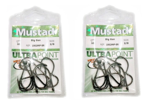 Anzuelo Mustad Serie10829 Np-bn 2/0 (10unid)