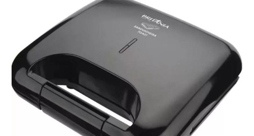 Sanduicheira Britânia Toast Preta 750w - Antiaderente 110v