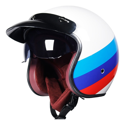 Casco De Moto Casco Pequeño De Cara Abierta 3/4 Casco De