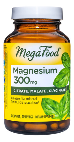 Megafood Magnesio 300 - Formulado Con Citrato, Malato Y Glic