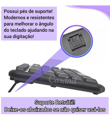 Teclado Para Notebook E Pc Usb Digitar Rápido E Sem Barulho