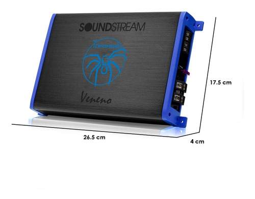 Imagen 4 de 4 de Amplificador Class D Monoblock 1600w Veneno By Soundstream