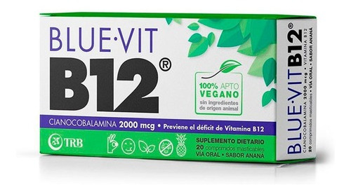 Suplemento Dietario Blue Vit B12 20 Comprimidos Masticables