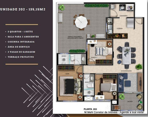 Imagem 18 de 19 de Apartamento Com 3 Dormitórios À Venda Com 165.33m² Por R$ 845.000,00 No Bairro Vila Izabel - Curitiba / Pr - M2vi-ag704