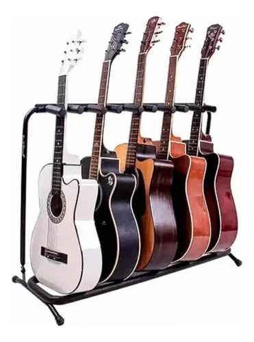 Atril 5 Guitarras Bajos Soporte Para 5 Instrumentos G1