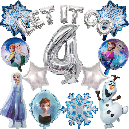 Decoracion Globo Frozen Para Fiesta Cumpleaño Incluyen 4