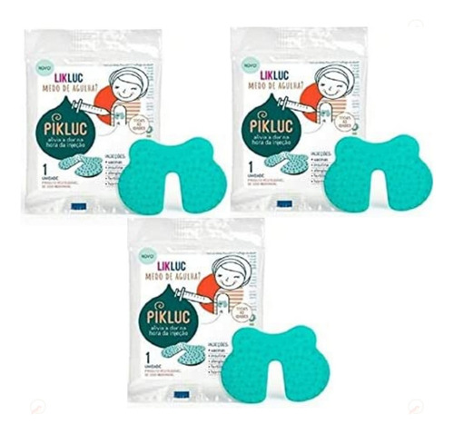 Kit 3 Pikluc Likluc Alívio Dor Na Hora Injeção Picada Vacina