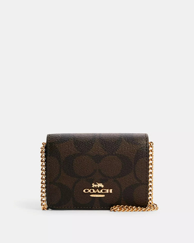 Bolsa Coach Original Mini Wallet On A Chain Crossbody