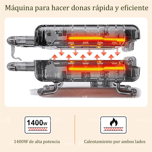Novaka LTJ328-ZSM Maquina de Donas Eléctrica De 16 Agujeros 127V