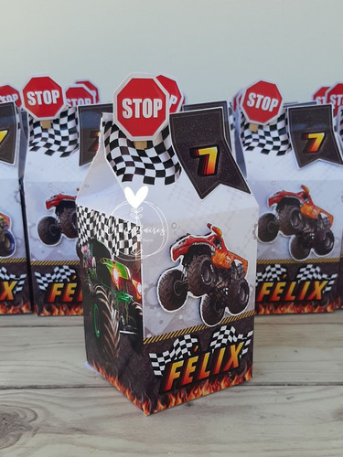 20 Cajas Golosineras Personalizadas Monster Jam. Craftbaires