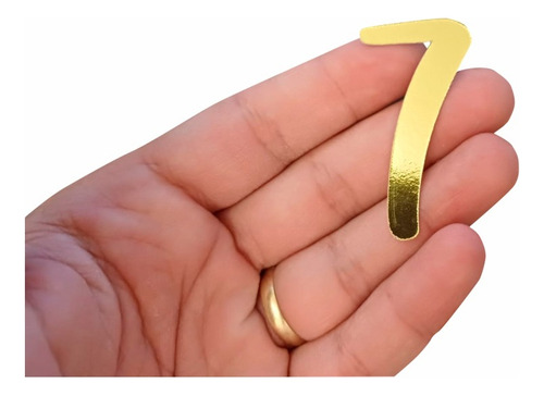 20 Apliques Lamicote Dourado Números Variados Personalizados
