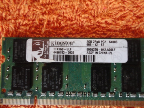 Imagen 3 de 4 de Memoria Para Laptop Pc-2 6400s ((combo))