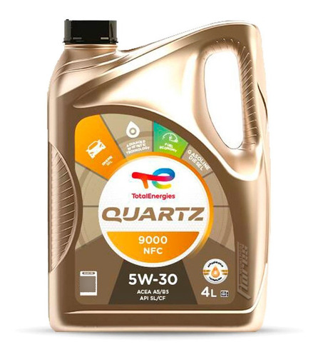 Aceite Total Quartz 9000 Nfc 5w30 Sintetico 4 Litros