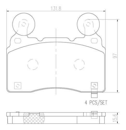 Imagen 2 de 4 de Balatas Brembo (d) Chevrolet Camaro V8 6.2l 2010-2015