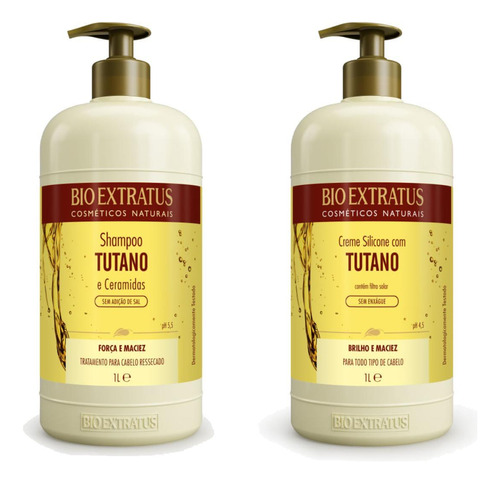 Shampoo Bio Extratus Kit Bio Extratus Tutano Ceramidas Shampoo Creme Silicone 1L