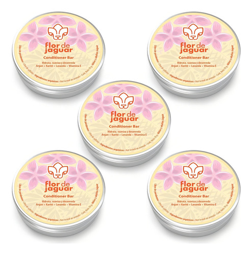 Flor De Jaguar | Pack 5 Conditioner Sólido 100% Natural
