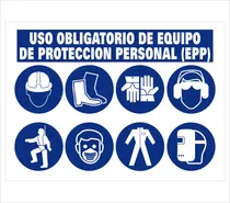 Comprar Cartel Chapa Protección Fabricas Epp 50x40 Cm Señaletica