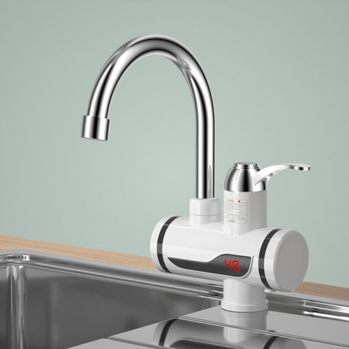 Llave Monomando Grifo Agua Caliente Electrica Lavatorio Acab