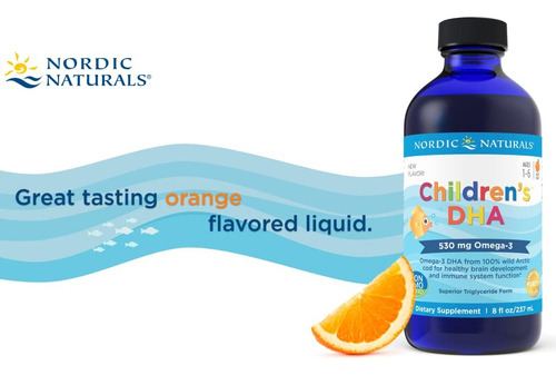 Dha Nordic Naturals 237ml Children Ômega 3 Infantil Laranja