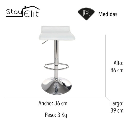 Set De 2 Bancos De Barra Color Blanco
