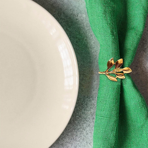 20 Servilletas De Hojas De Metal Para Decoración De Mesa