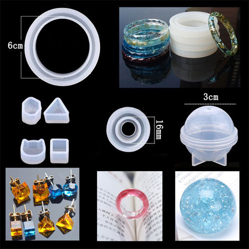 Kit De Molde De Resina Epóxi De 184 Peças Para Chaveiros