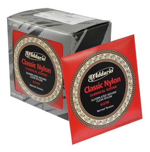 Daddario Ej27n Encordado Para Guitarra Clasica Pack X5