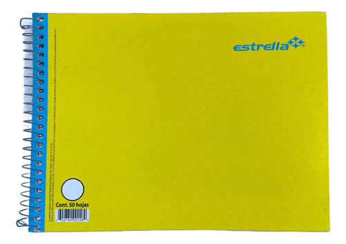 Pack 3 Cuaderno Estrella Marquilla Espiral Dibujo Blanco 50h