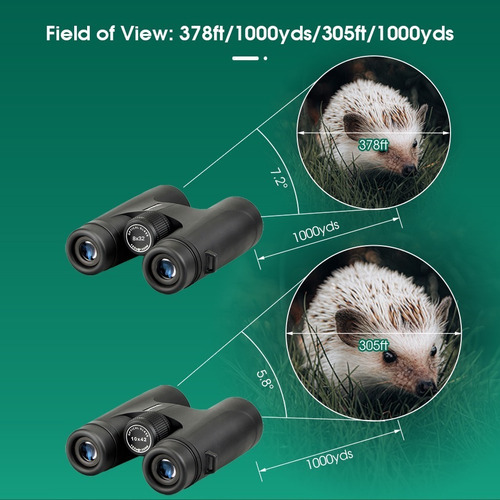 Binoculares profesionales de alta potencia Svbony Hd 10x42 color militar negro