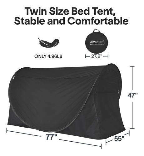 Tienda De Campaña Cama Desplegable Opaca Y Transpirable