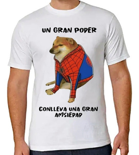 Remera Spiderman Amsiedad Y Poder (blanca) Ideas Mvd