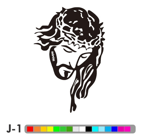 Cristo En Calcomania Stiker  Adhesivo
