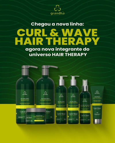 Grandha Vector Force Cacho Kit Shampoo Cond. Mascara Leavein