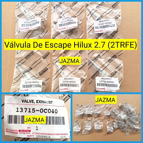 Valvula De Escape Hilux 2.7 2006 2015 2trfe Original Toyota 
