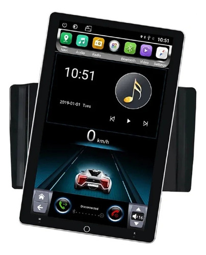 Radio Para Auto Giratoria 10.1 Android 12 Car Play C/camara Color Negro