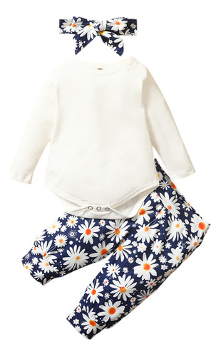 Conjunto De Blusas Lisas De Manga Larga, Pantalones Florales